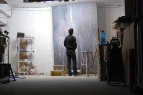 yuri pysar large ballerina painting in progress